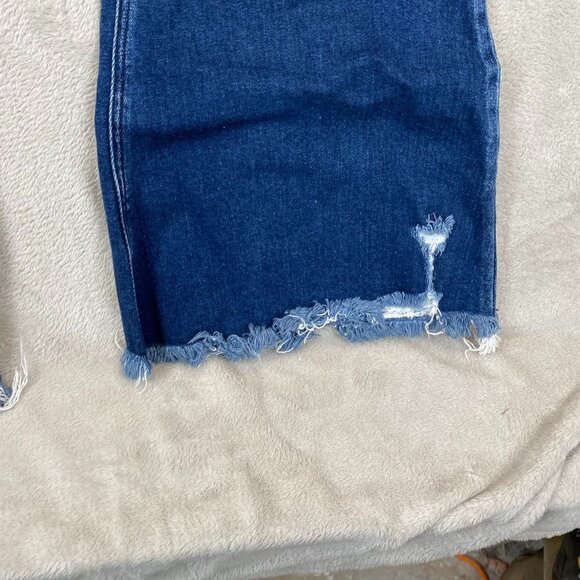 KanCan Women's Jeans Size 26 Distressed Flare Medium Wash Frayed Hem Stretch Den - Picture 12 of 16